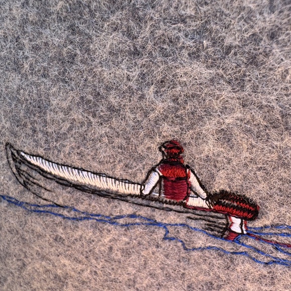 VTG Northern Sun Canadian-Made Pure Virgin Wool Parka Coat with Fur Trim & Embro - Picture 9 of 17